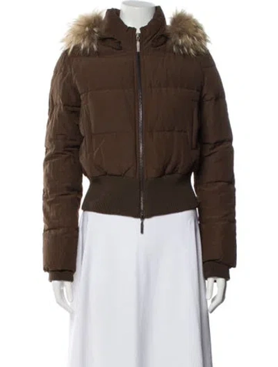 Pre-owned Vince Down Jacket In Brown