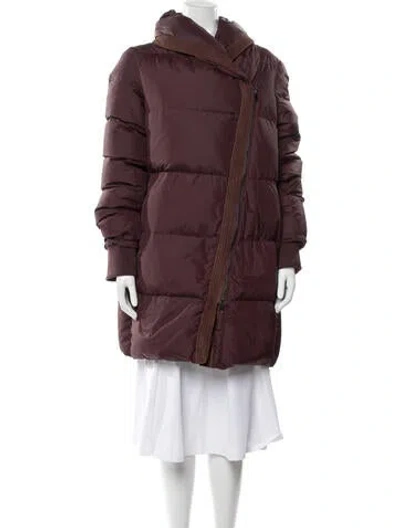 Pre-owned Vince Down Jacket In Burgundy