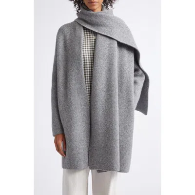 Vince Drape Sweater Coat In Gray