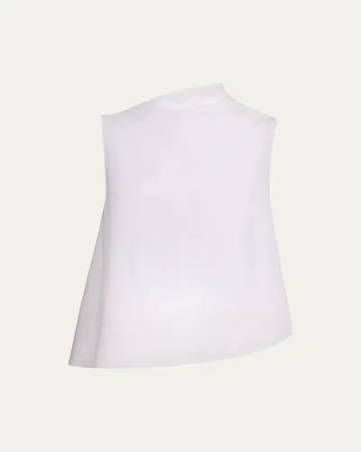Vince Draped Asymmetric Top In White