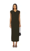 Vince Draped Cowl Neck Dress In Black