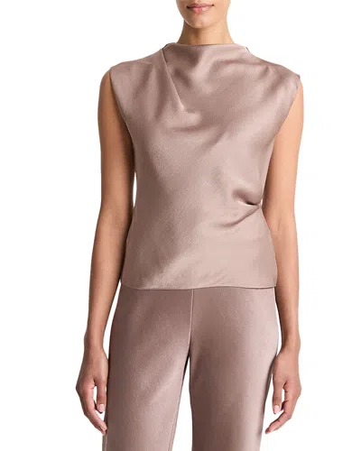 VINCE DRAPED COWLNECK TOP