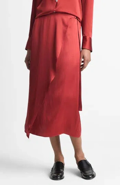 VINCE VINCE DRAPED D-RING WRAP SKIRT