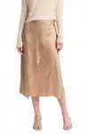 Vince Draped D-ring Wrap Skirt In Rye In Neutral