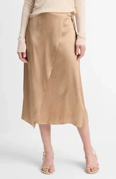 VINCE VINCE DRAPED D-RING WRAP SKIRT