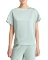 Vince Draped Dolman Sleeve Top In Green