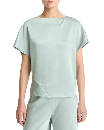 Vince Draped Dolman Sleeve Top In Green