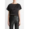 Vince Draped Dolman Sleeve Top In Black