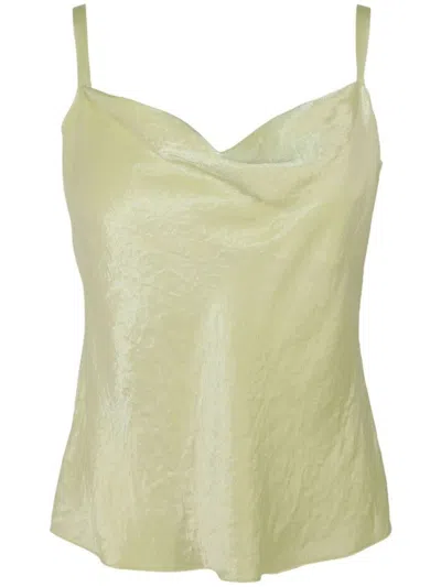 VINCE DRAPED GOLD COWL NECK CAMISOLE