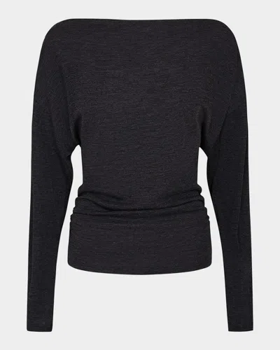 Vince Draped High-neck Top In Animal Print