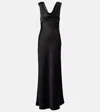 Vince Draped Maxi Dress In Black