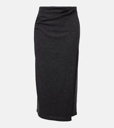 VINCE DRAPED MIDI SKIRT