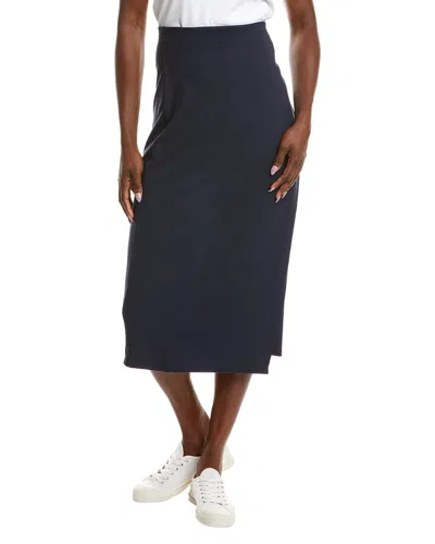Vince Draped Midi Skirt In Blue