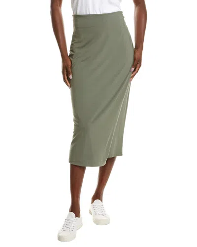 Vince Draped Midi Skirt In Yellow