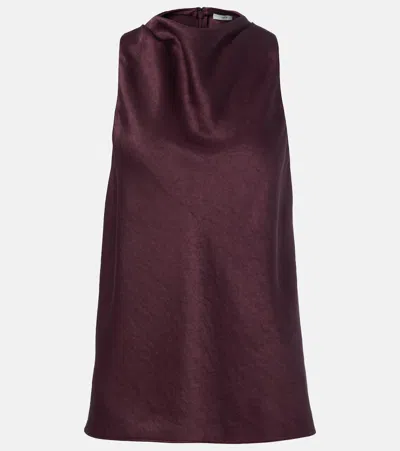 VINCE DRAPED SATIN TOP