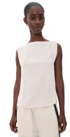 Vince Draped Shoulder Top Blush Cloud