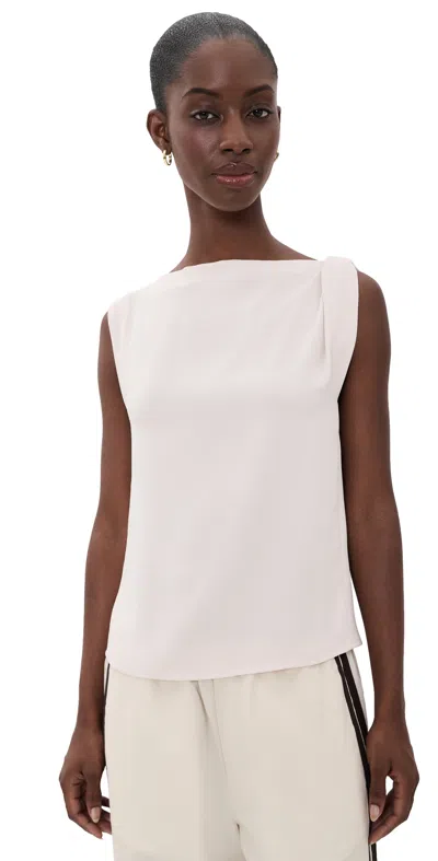 Vince Draped Shoulder Top Blush Cloud