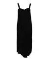 Vince Draped Sleeveless Midi Dress In Black Linen In Black