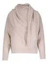 Vince Draped Sweater In Neutral