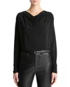 Vince Cowl Neck Knit Top In Black