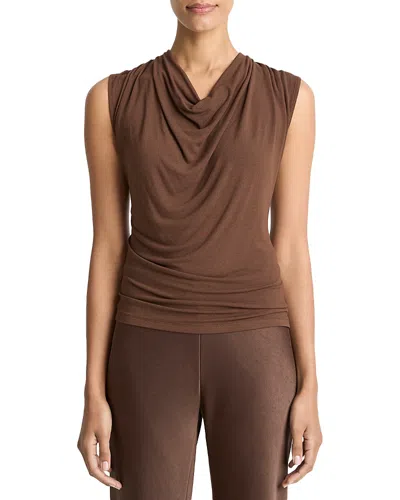 Vince Draped Top In Brown
