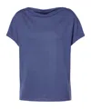 Vince Draped T-shirt In Blue