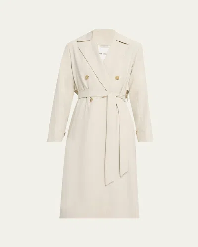 Vince Drapey Trench Coat In Neutral