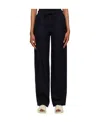 Vince Hemp Wide-leg Utility Pants In Black