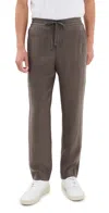 Vince Trousers With Drawstring And Elastic Waistband In Mangrove