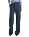 Vince Wool Blend Pull-on Wide Leg Drawstring Pants In Tide Stone