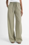 Vince Mid Rise Utility Drawstring Pants In Smoky Moss