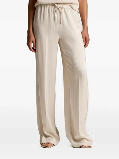 Vince Drawstring Wide-leg Track Pants In Neutral