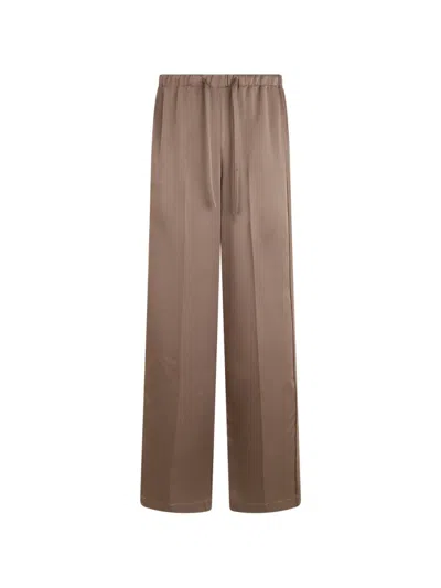 Vince Drawstring Wide-leg Trousers In Neutral