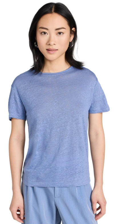 Vince Drop Shoulder Crew Neck Top Azure Gem