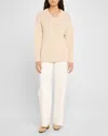 Vince Wool And Cashmere Sweater In Heather Ceramic