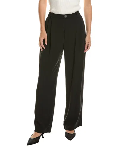 Vince Drop Waist Pleated Trouser In Black