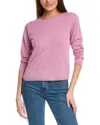 Vince Dropped-shoulder Boat Neck Linen-blend Sweater In Pink