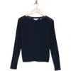 Vince Dropped Shoulder Boat Neck Sweater In Coastal