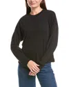 Vince Dropped-shoulder Pullover In Black