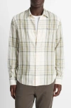 Vince Dunluce Plaid Button-up Shirt In Neutral