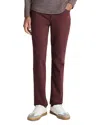 Vince Dylan Slim Fit Peached Stretch Cotton Pants In Burgundy