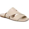Vince Dylan Asymmetrical Leather Flat Sandals In Birchsand