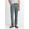 Vince Dylan Slim Fit Peached Stretch Cotton Pants In Green