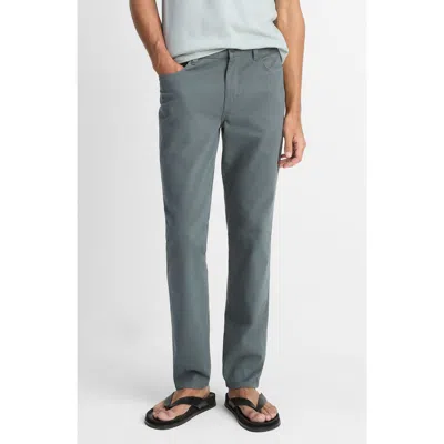Vince Dylan Slim Fit Peached Stretch Cotton Pants In Green