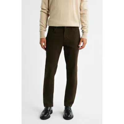 Vince Dylan Slim Fit Peached Stretch Cotton Pants In Brown