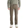 Vince Dylan Slim Fit Peached Stretch Cotton Pants In Frog
