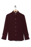 Vince Easy Button-down Shirt In Burgundy