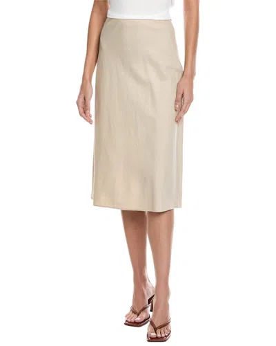 Vince Easy Linen-blend Slip Skirt In Neutral