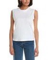 Vince Pima Cotton Easy Shell Tank In White