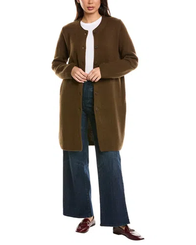 Vince Easy Wool-blend Car Coat In Brown